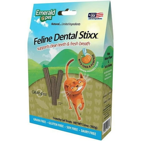 UPC: 0856916006526 | Emerald Pet Feline Dental Stixx Salmon And Pumpkin Recipe – 3.6 Oz