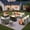 Beige, variant on Vcatnet 2 Pieces Outdoor Patio Wicker Furniture Sectional Sofa All-weather Conversation Set Denim Blue