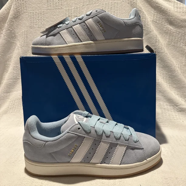 Adi - das Men's Campus 00s Sneakers Suede Blue Sky Gum Size 9.5 NEW WITH BOX