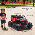 thumbnail image 3 of Holaki 24V Kids Ride On UTV Car, 120Wh Battery, Dual 380W Motors, Top Speed 4.97 MPH, Ages 3-6, Electric Ride On Toy with Remote Control, Bluetooth, Music, LED Lights, 4-Wheel Suspension, Red, 3 of 10