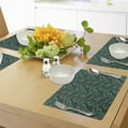 thumbnail image 4 of Ambesonne Palm Leaf Place Mats Set of 4, Fresh Hawaii Summer, Standard Size, Dark Green Black, 4 of 6