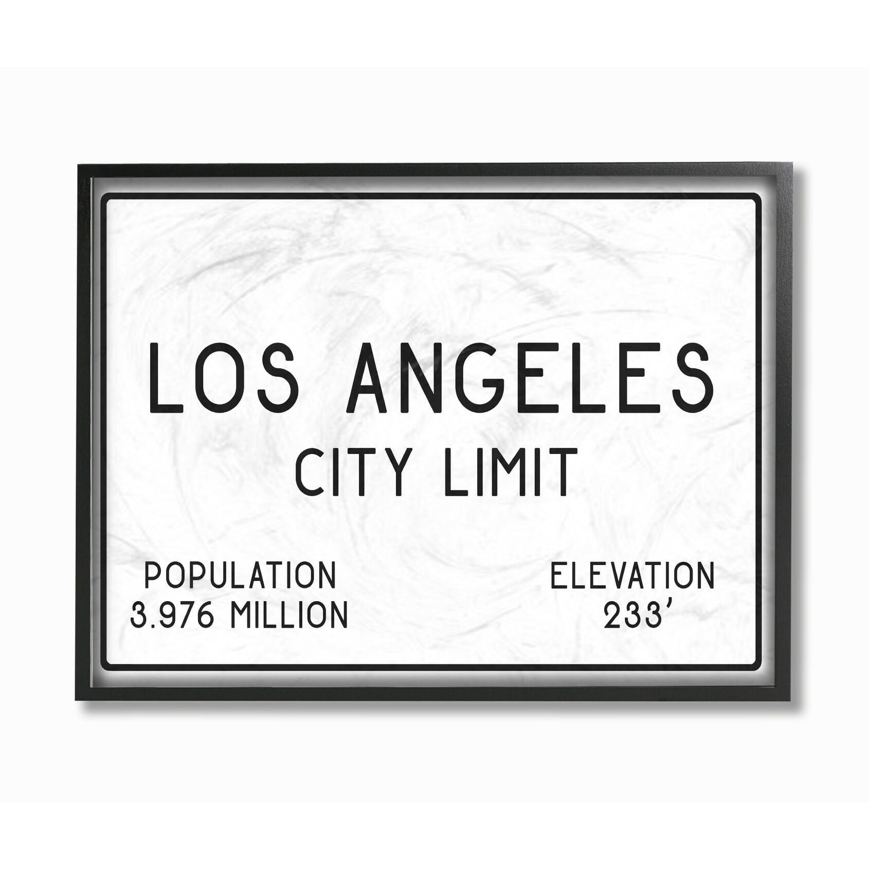 The Stupell Home Decor Collection LA City Limit Canvas Wall Art