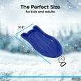 thumbnail image 2 of Superio Pack of 3 Toboggan Snow Sled for Kids and Adults, 37" Plastic Sled with Pull Ropes and Handles, 2 of 2