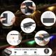 thumbnail image 5 of Lámpara solar de pared para exteriores, 4 lámparas LED para jardín, color blanco cálido + RGB, luces solares para vallas, paredes, patios, escaleras, 5 of 5