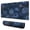 Blue, variant on Dark Botanical Art Print Large Mouse Pad, Keyboard & Mouse Desk Mat for Home Office, Laptop Work, Gaming & Desktop Decor, 31.5 x 11.8 in