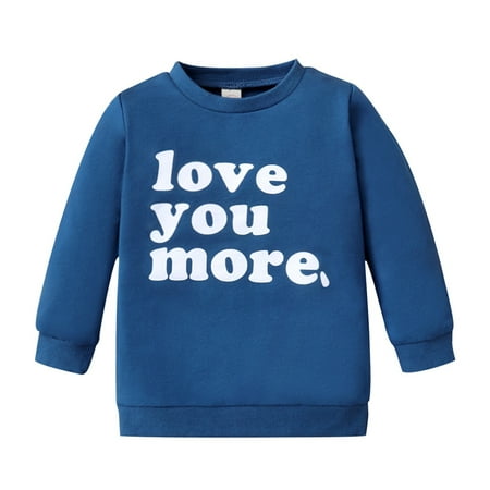 

Hfolob Child Kids Toddler Baby Boy Girl Sweatshirt Letter Long Sleeve Sweatshirt Outfit Tops Kids Clothes