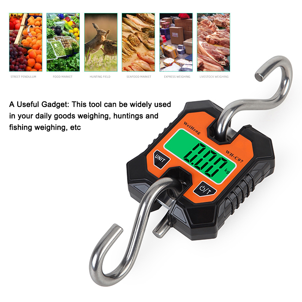 WeiHeng WH-A25 Rechargeable LCD Digital Electronic Scale Fishing