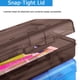 thumbnail image 3 of 1 paquete de caja de lápices de plástico, cajas transparentes con tapa, diseño apilable, caja organizadora de almacenamiento de oficina, 20,3*12,2*5,9 cm, 3 of 5