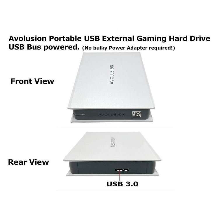 Disco Duro Externo Avolusion Mini Pro-5X 1TB USB 3.0 Para PS4 – Color Gris Metálico