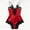 Red, variant on MOJOGO Lace Romper for Women Satin Deep V High Cut Sleep Bodysuit Soft Thin Strap Nightwear Pink S
