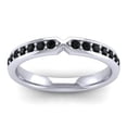 thumbnail image 2 of Diamond-Capitals 0.20 Ct Classy Round Cut Black Onyx Gemstone Engagement Eternity Band for Women Solid 18K White Gold Size 9, 2 of 8