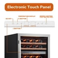 thumbnail image 6 of Ca'Lefort 24'' Wine Cooler Refrigerator, Under Counter 52 Bottle Dual Zone Wine Fridge, Freestanding & Built-in with Glass Door, 6 of 10