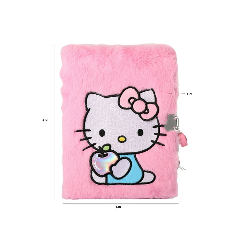 Sanrio Hello Kitty Plush Journal with Lock and Key, 50 Pages photo 3