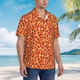 thumbnail image 5 of Fotbe Pizza Hawaiian Shirt for Men Unisex Summer Beach Casual Short Sleeve Cotton Linen Button Down Shirts-X-Large, 5 of 9