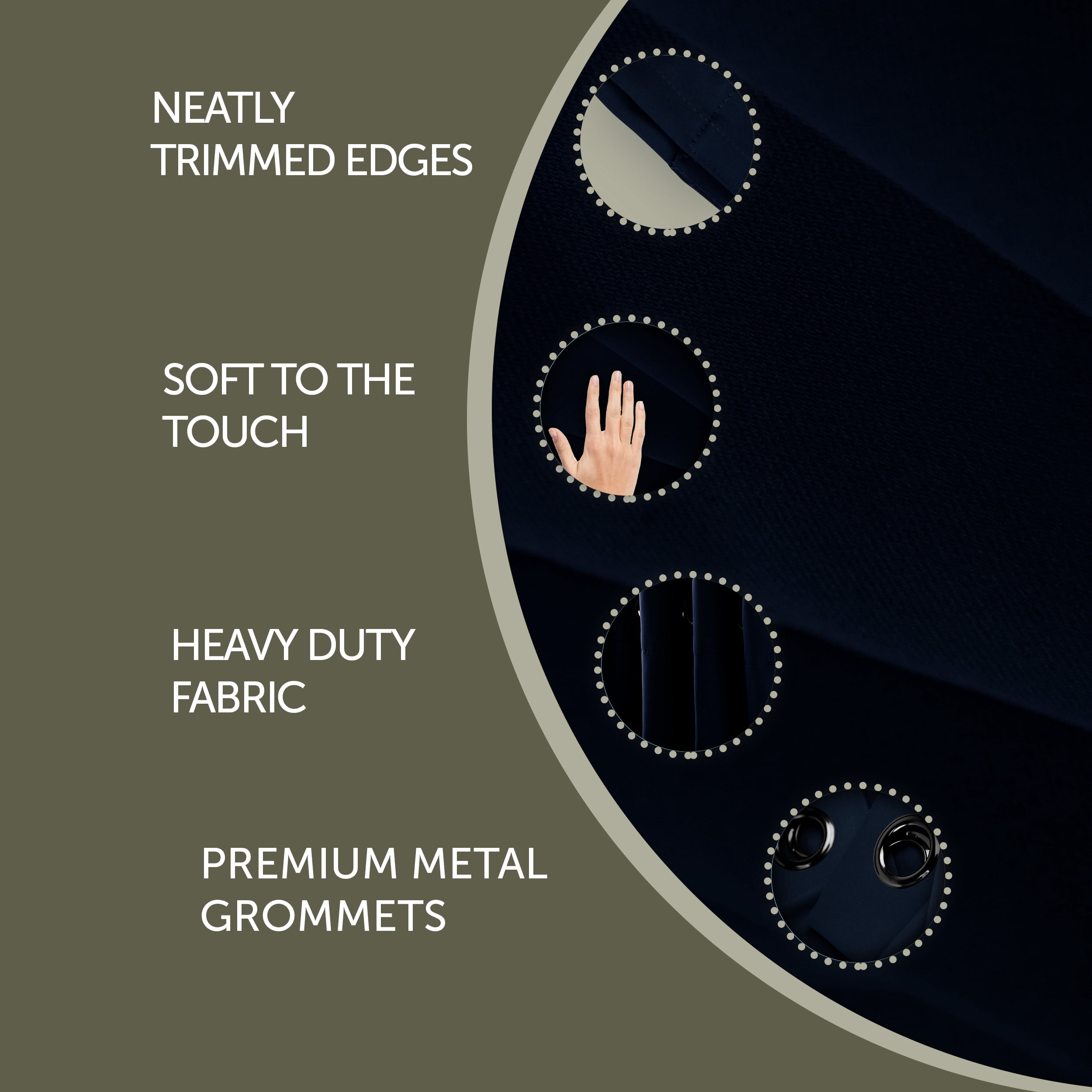 Premium Soft Touch Curtain Panel - 52" x 84" 1 Panel - Dark Blue
