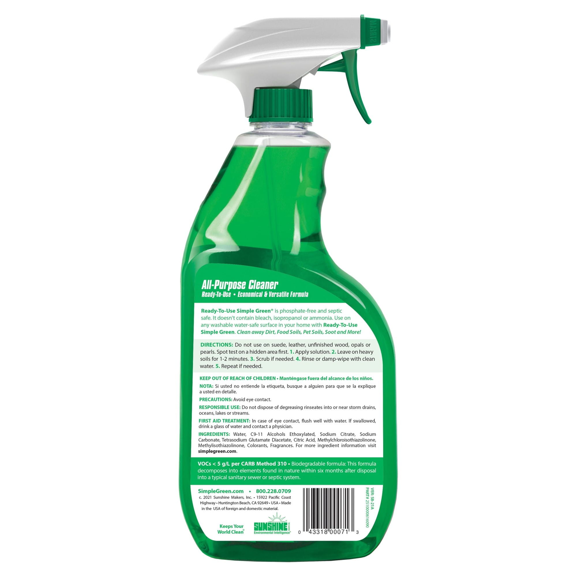Simple Green Ready-to-Use All-Purpose Cleaner, Spray Bottle, Original, 32  fl. oz