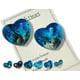 thumbnail image 1 of Corazón de bolsillo de vidrio para playa, adorno de corazón de vidrio oceánico hecho a mano con fusión de mar natural, ficha de bolsillo de corazón de vidrio fusionado, mini ficha linda y duradera con, 1 of 7