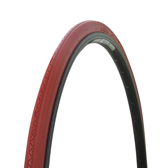 FENIX CYCLES Wanda Road Surélevé Centre P148 Pneu de Bicyclette, 27 Pouces x 1 1/4 Pouces Pneu de Vélo, (Rouge)