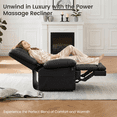 thumbnail image 6 of Poshby Dual Motor Lift Recliner Chair with Massage, Heat, Faux Leather For Living Room, Black, 6 of 8