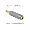 thumbnail image 5 of Geekria 3.5mm (1/8") Stereo Male to 3.5mm (1/8") Balanced Female Audio Jack Adapter, Aluminum Alloy Conversion Audio Plug, Gold Plated Adapter, 5 of 6