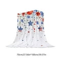 thumbnail image 3 of Dmlowu 4th of July Decorations Fleece Blanket 28x39" Comfortable Blanket Extra Soft Bed Blanket Memorial Day Decorations Throw Blanket for Couch Travel Camping Living Room Home Decor, 3 of 7