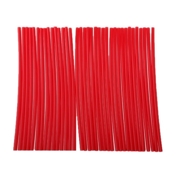 Ysyqkn 144Pcs Motocross Dirt Bike Motorcycle Wheel Rim Spoke Wraps Skins Cover Red/White