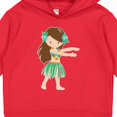 thumbnail image 3 of Inktastic Brown Haired Hula Girl Toddler Hoodie, 3 of 4