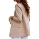 thumbnail image 3 of Blazer de oficina para mujer, chaqueta nueva de otoño para mujer, abrigo ajustado con solapa para trabajo de oficina, chaqueta frontal abierta de manga larga, abrigo fino, 3 of 4