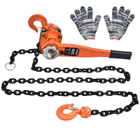 

VAHIGCY Chain Hoist Lever Hoist Ratchet Chain Hoist Manual Lever Mini Hand Chain Hoist Manganese Steel Puller with Hook for Garages Warehouse cosy