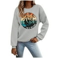 thumbnail image 1 of TINZ Sweat à Capuche Décontracté pour Femmes, Col Rond, Imprimé Animal, Veste Festive pour Adolescentes, 1 of 3