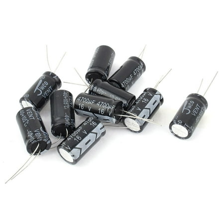 10Pcs 16V 4700uF 105C Radial Electrolytic Capacitor 13mm x 25mm