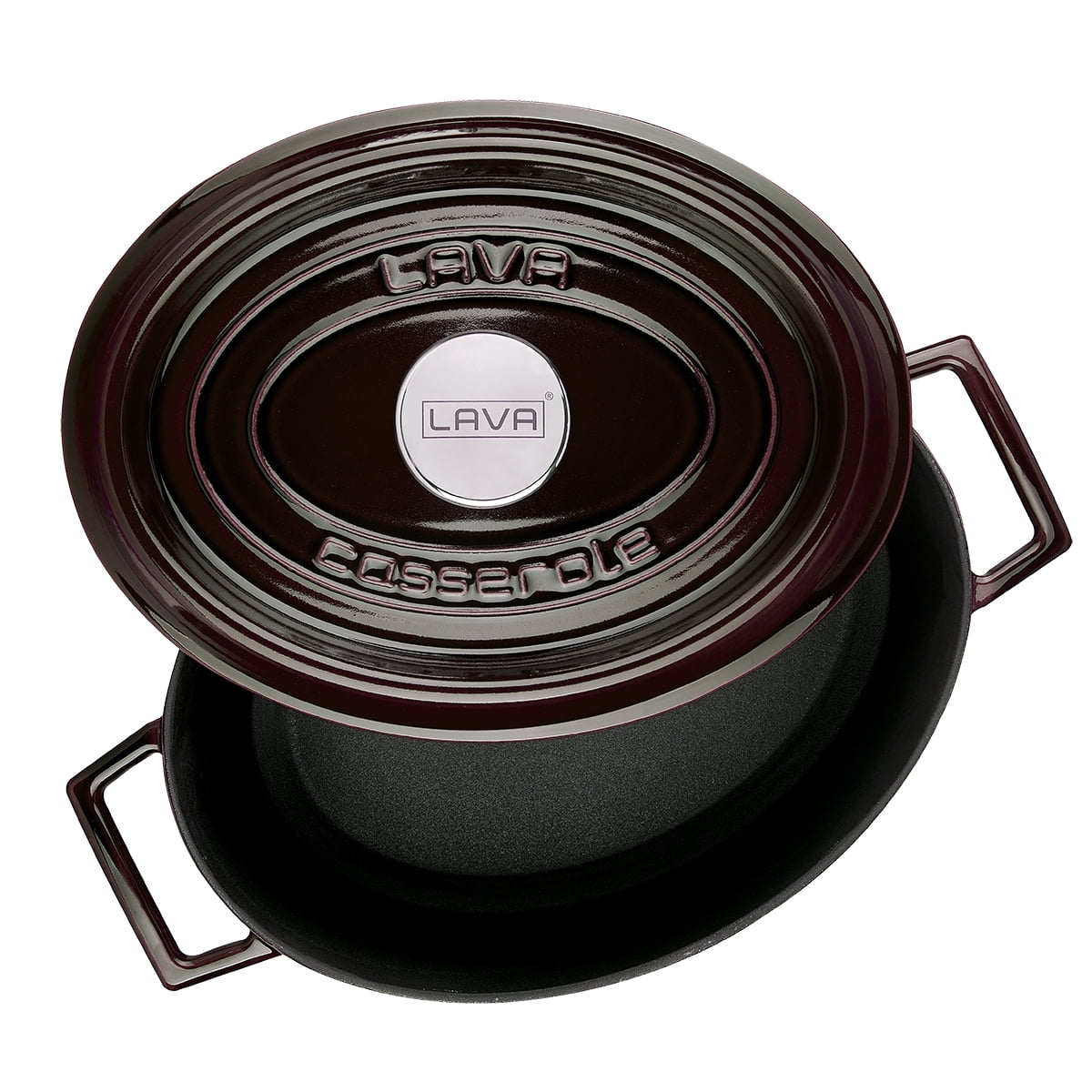 Lava Multipurpose Oval Dutch oven with lid, Enameled Cast Iron 8.2x10.6