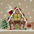 thumbnail image 3 of Fennco Styles Holiday Gingerbread House Cotton Throw Pillow 18" W x 18" L - Natural Festive Cushion for Christmas Décor, Couch, Living Room, Bedroom Décor and Special Occasion, 3 of 4