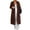 Brown, variant on Womens Long Hooded Cardigan Sweaters Oversized Fall Solid Color Cardigans Open Front Knit Coats Black