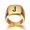 Golden J, variant on Stainless Steel Signet Blank Plain Ring Band High Polished Gold Tone
