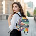 thumbnail image 6 of FORMRS Mini Backpack Purse for Women Travel Daypack Casual Shoulder Bag, Colorful Road at Night, 6 of 7