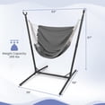 thumbnail image 3 of Costway Chaise Hamac Réglable avec Support 6 Positions Réglables Poche de Rangement Robuste, 3 of 9