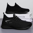 thumbnail image 3 of Men's Low-Top Lace-Up Knit Upper Walking Shoes Streamlined Lightweight Sole Casual Daily Athletic Sneakers, 3 of 5