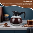 thumbnail image 2 of ABPETE Commercial Coffee Pot Replacement, Coffee Carafe Decanter Replacement Coffee Carafe Universal Replacement Coffee Pot with Black Grip and Tight Fit Spout for Coffee Machine Stove, 2 of 9