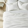 thumbnail image 2 of EVERGRACE Cotton Gauze Full Queen Bedspread, Ultra Soft Prewashed Pick Stitch Matelassé Coverlet, Lightweight Textured Oversized Queen Quilt Bedding Set for All Season, with 2 Shams, White, 2 of 8