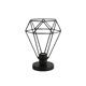 thumbnail image 1 of Lámpara De Diamante De Metal Jaula Pantalla De Hierro Marco Hueco Luz De Mesa Luz De Noche De Escritorio Simple De Moda Retro Delicado E27 Lámpara De Mesa De Ee. Uu. Negro Sin Bombilla seitruly HA025248-00, 1 of 5