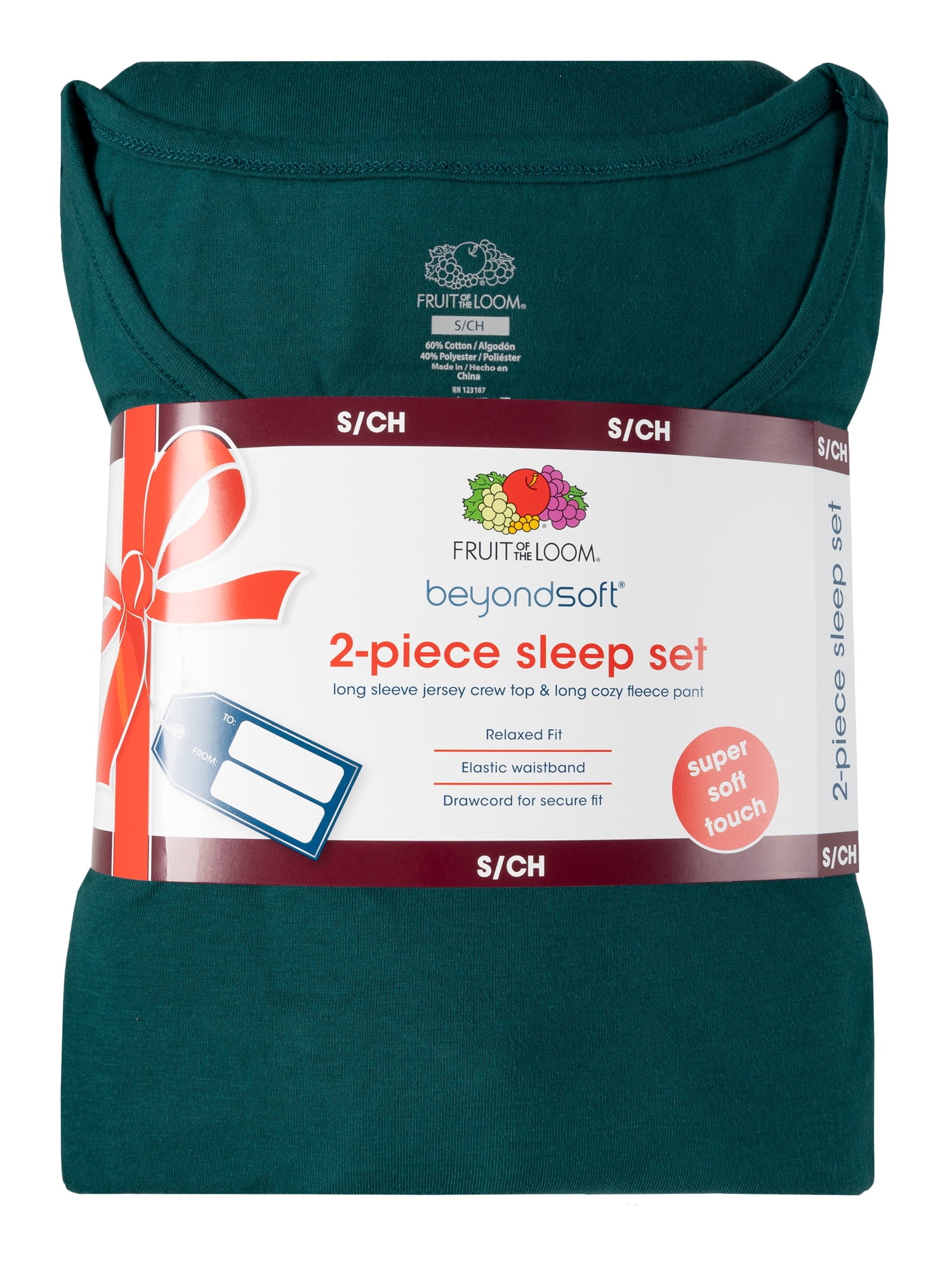 Fruit of the Loom Women's Beyond Soft Long Sleeve Top & Fleece Bottom Pajama Set, Sizes S-4X