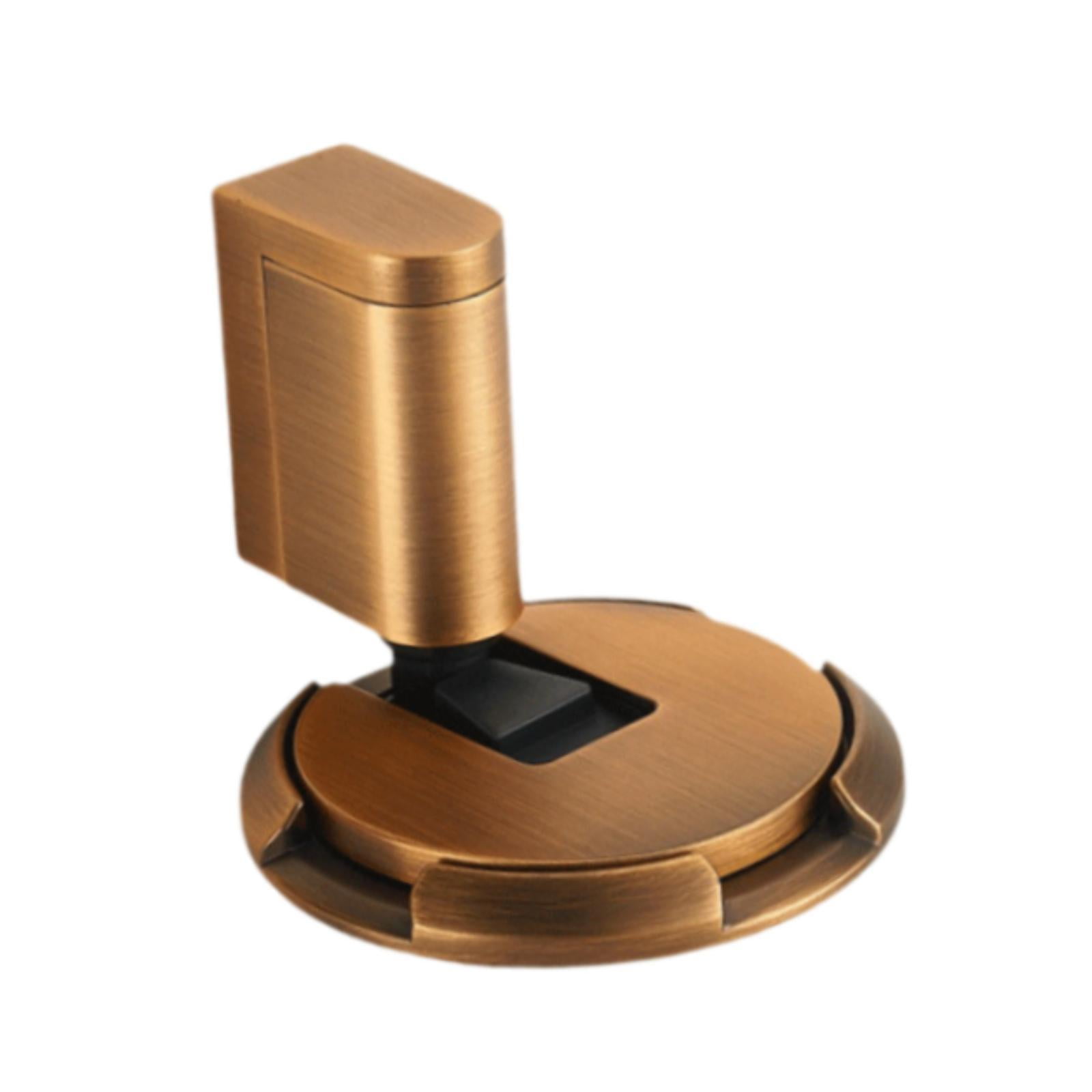 Baoblaze Door Stopper Adjustable Height Heavy Duty Easy Installation Door Stop Holder Yellow Bronze