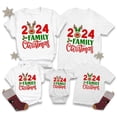 thumbnail image 1 of Conjunto navideño 2024 con estampado de ciervos y Navidad para toda la familia, ropa informal de manga corta para el día de Navidad, 1 of 5