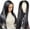 1B, variant on SUCS Women T-shaped Front Lace Wig Headband with Split Dyed Long Straight Hair and Synthetic Fiber Wig 26inch