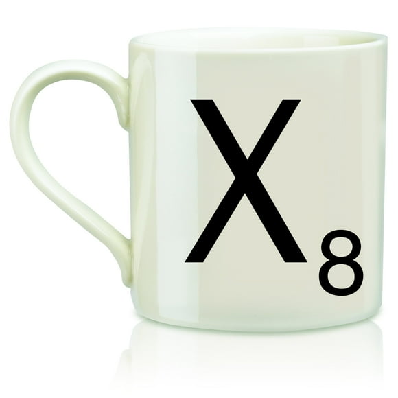 Scrabble Vintage Lettre X Tasse à Café en Céramique