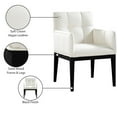 thumbnail image 2 of Meridian Furniture Adrian Cream Vegan Leather Dining Arm Chair, Set of 2, 2 of 9