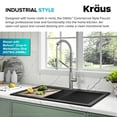 thumbnail image 5 of KRAUS Oletto Transitional Commercial Style Pull-Down Single Handle Kitchen Faucet in Spot-Free Stainless Steel, 5 of 16
