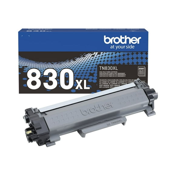 Brother Genuine (TN830XL) Black High Yield Toner Cartridge
