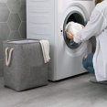 thumbnail image 4 of Laundry Hamper Collapsible Laundry Baskets, Freestanding Waterproof Clothes Hamper with Rope Handles, 4 of 5